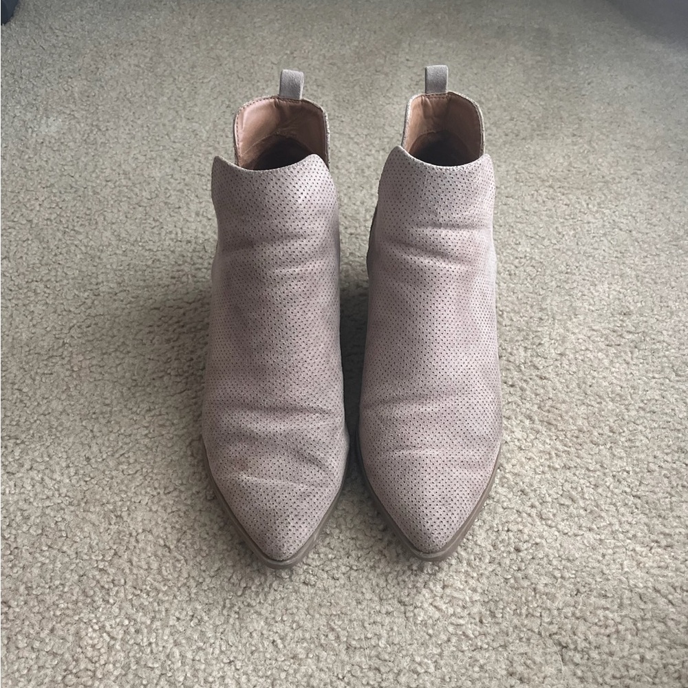 Brown heeled boots